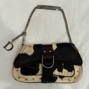 Vintage Christian Dior Pony Hair Street Chic Shoulder Bag